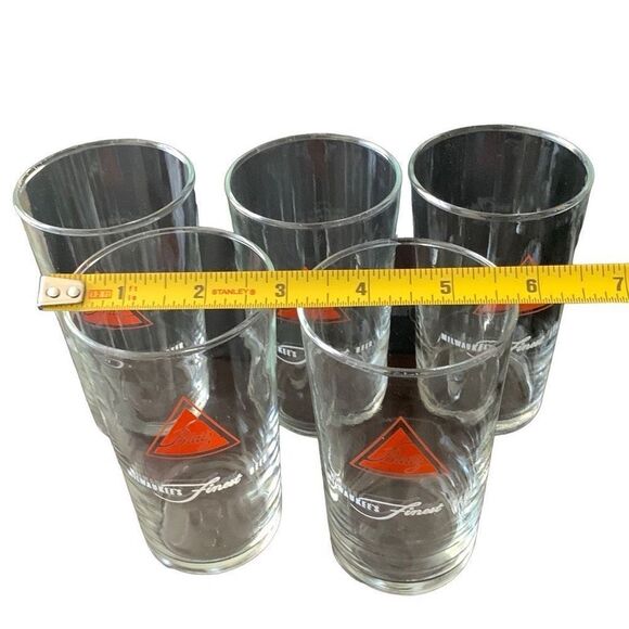 Vintage 1960s Blatz Beer Brown Glass Triangle Logo Set Lot of 6 Classic - Picture 3 of 11